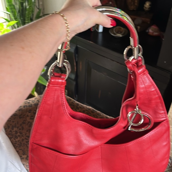 Vintage Dior 61 Red Leather Shoulder Bag - Picture 8 of 11